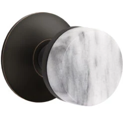 Emtek Select Conical White Marble Door Knobset W/Modern Rectangle Rosette -Amerock Sales Shop emt cc modern marble us10b big 3