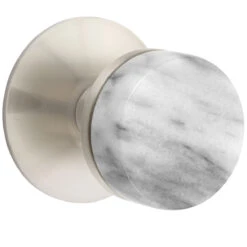 Emtek Select Conical White Marble Door Knobset W/Modern Rectangle Rosette -Amerock Sales Shop emt cc modern marble us15 big