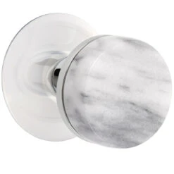 Emtek Select Conical White Marble Door Knobset W/Modern Rectangle Rosette -Amerock Sales Shop emt cc modern marble us26 big 1