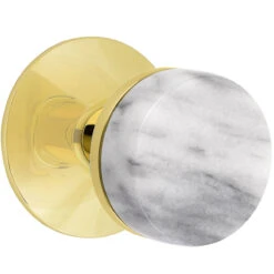 Emtek Select Conical White Marble Door Knobset W/Modern Rectangle Rosette -Amerock Sales Shop emt cc modern marble us3nl big