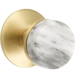 Emtek Select Conical White Marble Door Knobset W/Modern Rectangle Rosette -Amerock Sales Shop emt cc modern marble us4 big 3