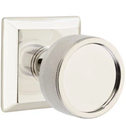 Emtek Select Conical Knurled Door Knobset W/Quincy Rosette -Amerock Sales Shop emt cc quincy knurled us14 big 2