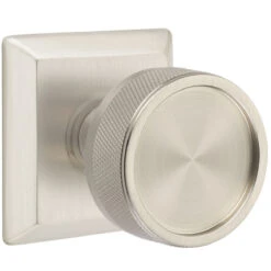 Emtek Select Conical Knurled Door Knobset W/Quincy Rosette -Amerock Sales Shop emt cc quincy knurled us15 big 1