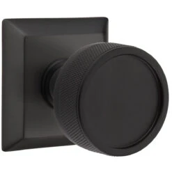 Emtek Select Conical Knurled Door Knobset W/Quincy Rosette -Amerock Sales Shop emt cc quincy knurled us19 big 1