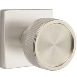 Emtek Select Conical Knurled Door Knobset W/Square Rosette -Amerock Sales Shop emt cc square knurled us15 big 1