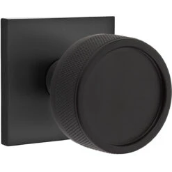 Emtek Select Conical Knurled Door Knobset W/Square Rosette -Amerock Sales Shop emt cc square knurled us19 big 1