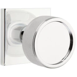 Emtek Select Conical Knurled Door Knobset W/Square Rosette -Amerock Sales Shop emt cc square knurled us26 big