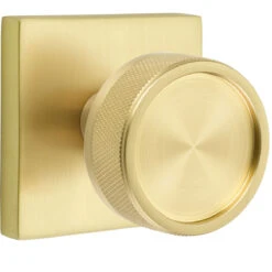 Emtek Select Conical Knurled Door Knobset W/Square Rosette -Amerock Sales Shop emt cc square knurled us4 big 2