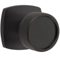 Emtek Select Conical Knurled Door Knobset W/Urban Modern Rosette -Amerock Sales Shop emt cc urban knurled us10b big 2