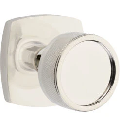 Emtek Select Conical Knurled Door Knobset W/Urban Modern Rosette -Amerock Sales Shop emt cc urban knurled us14 big 3