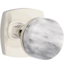 Emtek Select Conical White Marble Door Knobset W/Urban Modern Rosette -Amerock Sales Shop emt cc urban marble us14 big 1