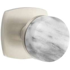 Emtek Select Conical White Marble Door Knobset W/Urban Modern Rosette -Amerock Sales Shop emt cc urban marble us15 big 2