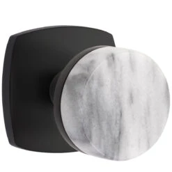 Emtek Select Conical White Marble Door Knobset W/Urban Modern Rosette -Amerock Sales Shop emt cc urban marble us19 big 1
