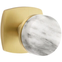 Emtek Select Conical White Marble Door Knobset W/Urban Modern Rosette -Amerock Sales Shop emt cc urban marble us4 big 2