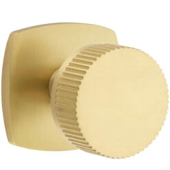 Emtek Select Conical Straight Knurled Door Knobset W/Urban Modern Rosette