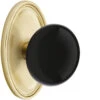 Emtek Ebony Porcelain Door Knobset W/Oval Rosette