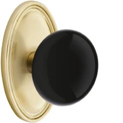 Emtek Ebony Porcelain Door Knobset W/Oval Rosette 37 Emtek Ebony Porcelain Door Knobset W/Oval Rosette -Amerock Sales Shop emt ebony oval us4 big 5
