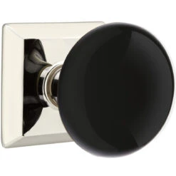 Emtek Ebony Porcelain Door Knobset W/Quincy Rosette 28 Emtek Ebony Porcelain Door Knobset W/Quincy Rosette -Amerock Sales Shop emt ebony quincy us14 big