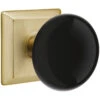 Emtek Ebony Porcelain Door Knobset W/Quincy Rosette