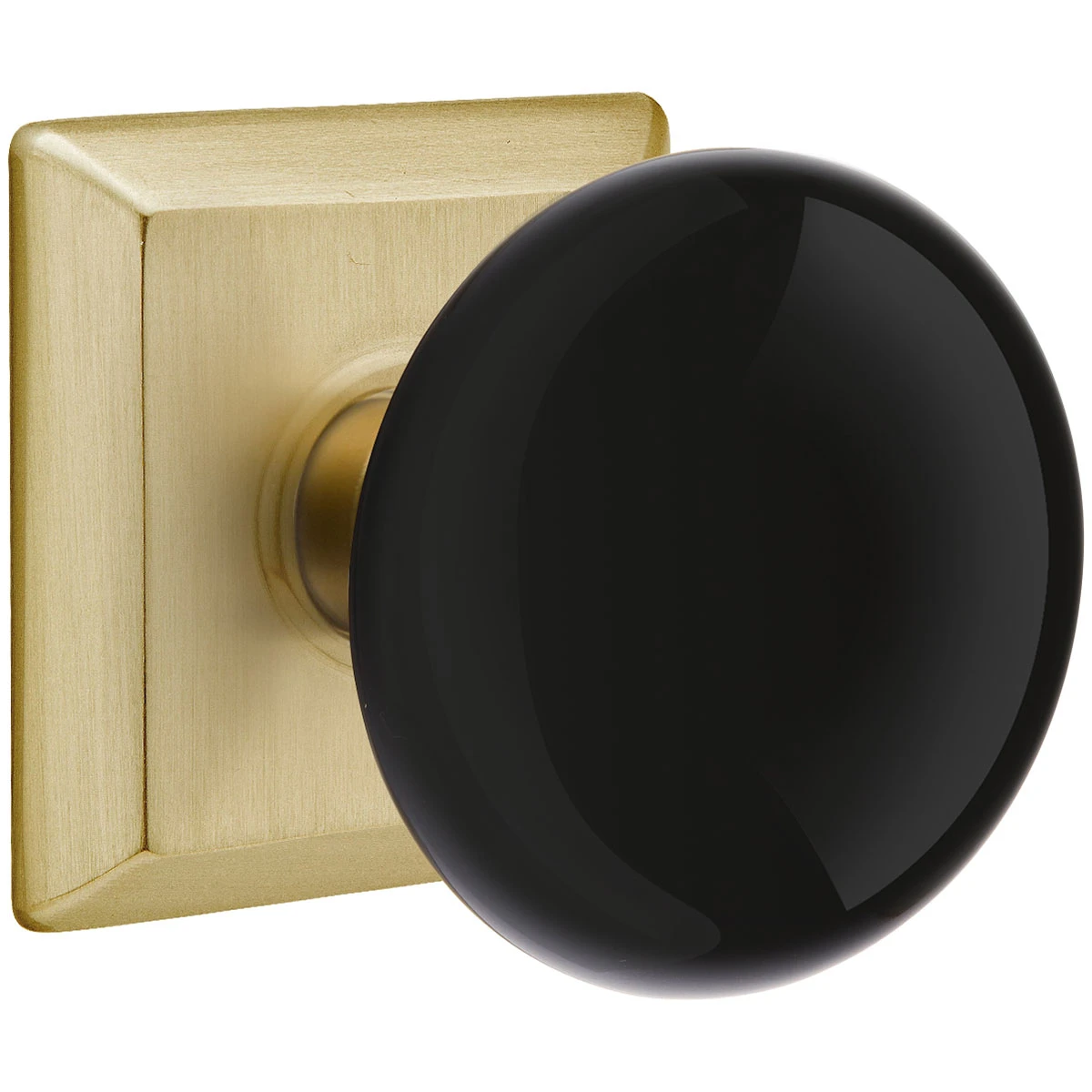 Emtek Ebony Porcelain Door Knobset W/Quincy Rosette 1 Emtek Ebony Porcelain Door Knobset W/Quincy Rosette
