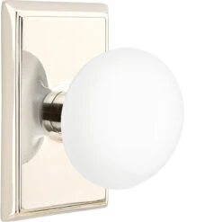 Emtek Ice White Porcelain Door Knobset W/Rectangle Rosette -Amerock Sales Shop emt ice white rectangular us14 big 2