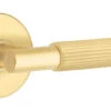 Emtek Select T-Bar Straight Knurled Door Leverset W/Disk Rosette