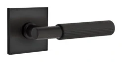 Emtek Select T-Bar Straight Knurled Door Leverset W/Square Rosette -Amerock Sales Shop emt modern brass lever ta sk square us19 web big
