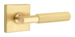 Emtek Select T-Bar Straight Knurled Door Leverset W/Square Rosette -Amerock Sales Shop emt modern brass lever ta sk square us4 web big 1