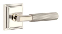 Emtek Select T-Bar Straight Knurled Door Leverset W/Wilshire Rosette -Amerock Sales Shop emt modern brass lever ta sk wilshire us14 web big 1