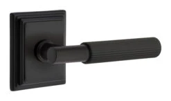 Emtek Select T-Bar Straight Knurled Door Leverset W/Wilshire Rosette -Amerock Sales Shop emt modern brass lever ta sk wilshire us19 web big