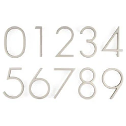 Emtek 7" (178mm) Modern House Numbers - (Satin Nickel) -Amerock Sales Shop emtek modern house number all number us15 big