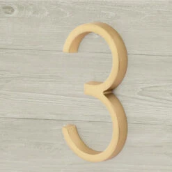 Emtek 7" (178mm) Modern House Numbers - (Satin Brass) -Amerock Sales Shop emtek modern house number flush mounting big