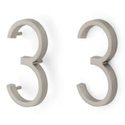 Emtek 7" (178mm) Modern House Numbers - (Satin Nickel) -Amerock Sales Shop emtek modern house number mounting options side by side us15 big
