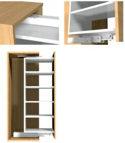 Fulterer FR777 39-3/8" (1000mm) Heavy-Duty Full-Extension Pantry Slides (450lb. Load Capacity) - EACH -Amerock Sales Shop flt fr777ecd install2 big 1