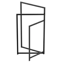 Gatco Modern Pivoting Floor Bath Towel Holder (Matte Black)