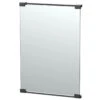 Gatco Decor 22" (559mm) X 30" (762mm) Rectangle Fixed Mounted Mirror (Matte Black)