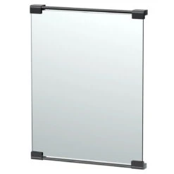 Gatco Decor 19-1/2" (495mm) X 24" (610mm) Rectangle Fixed Mounted Mirror (Matte Black)
