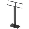 Gatco Modern Floor Two-Level Towel Holder (Matte Black)