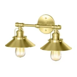 Gatco Modern Farmhouse Double Light Sconce (Brushed Brass)
