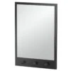 Gatco 20" (508mm) X 29" (737mm) Decor Mirror W/Hooks (Matte Black)