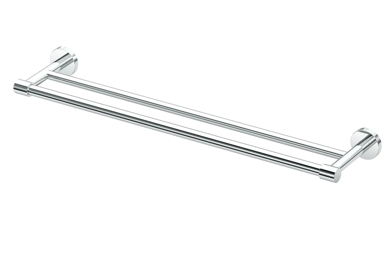 Gatco Reveal 24" (610mm) Double Towel Bar (Polished Chrome) 2 Gatco Reveal 24" (610mm) Double Towel Bar (Polished Chrome) - Image 2