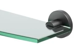 Gatco Reveal 20-1/8" (511mm) Glass Shelf (Matte Black)