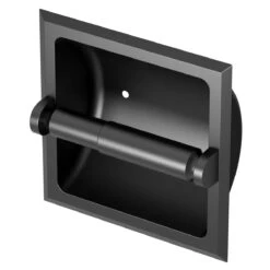 Gatco Recessed Toilet Paper Holder (Matte Black)