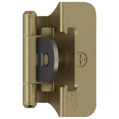 Amerock 1/4" Overlay Double Demountable Partial Wrap Self Closing Cabinet Hinge - PAIR -Amerock Sales Shop golden champagne hinge amerock functional hardware self closing demountable bpr8701bbz silo primary 22 big