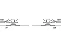 Hafele Slido D-Line11 80-P Sliding Door Hanger Set - 176lb. (19-11/16" Min. Door Width Without Soft Close) 9 Hafele Slido D-Line11 80-P Sliding Door Hanger Set - 176lb. (19-11/16" Min. Door Width Without Soft Close) -Amerock Sales Shop haf 940 83 005 spec1 big 1