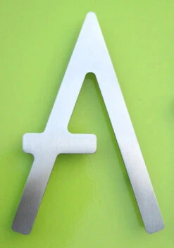 HouseArt 5" (128mm) House Letters - (Brushed Stainless Steel)