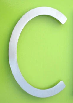 HouseArt 5" (128mm) House Letters - (Brushed Stainless Steel) -Amerock Sales Shop har 0302 0308 0333 bs c big