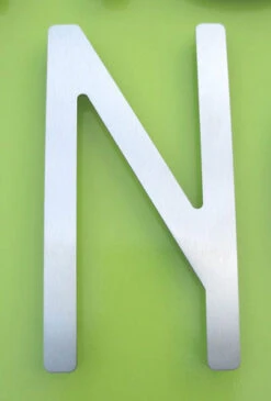 HouseArt 5" (128mm) House Letters - (Brushed Stainless Steel) -Amerock Sales Shop har 0302 0308 0333 bs n big