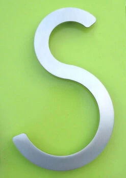 HouseArt 5" (128mm) House Letters - (Brushed Stainless Steel) -Amerock Sales Shop har 0302 0308 0333 bs s big