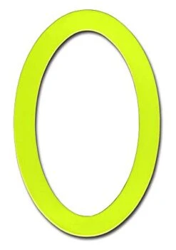 HouseArt Stainless Steel 5" (128mm) House Numbers, Adhesive Mount - (Key Lime)